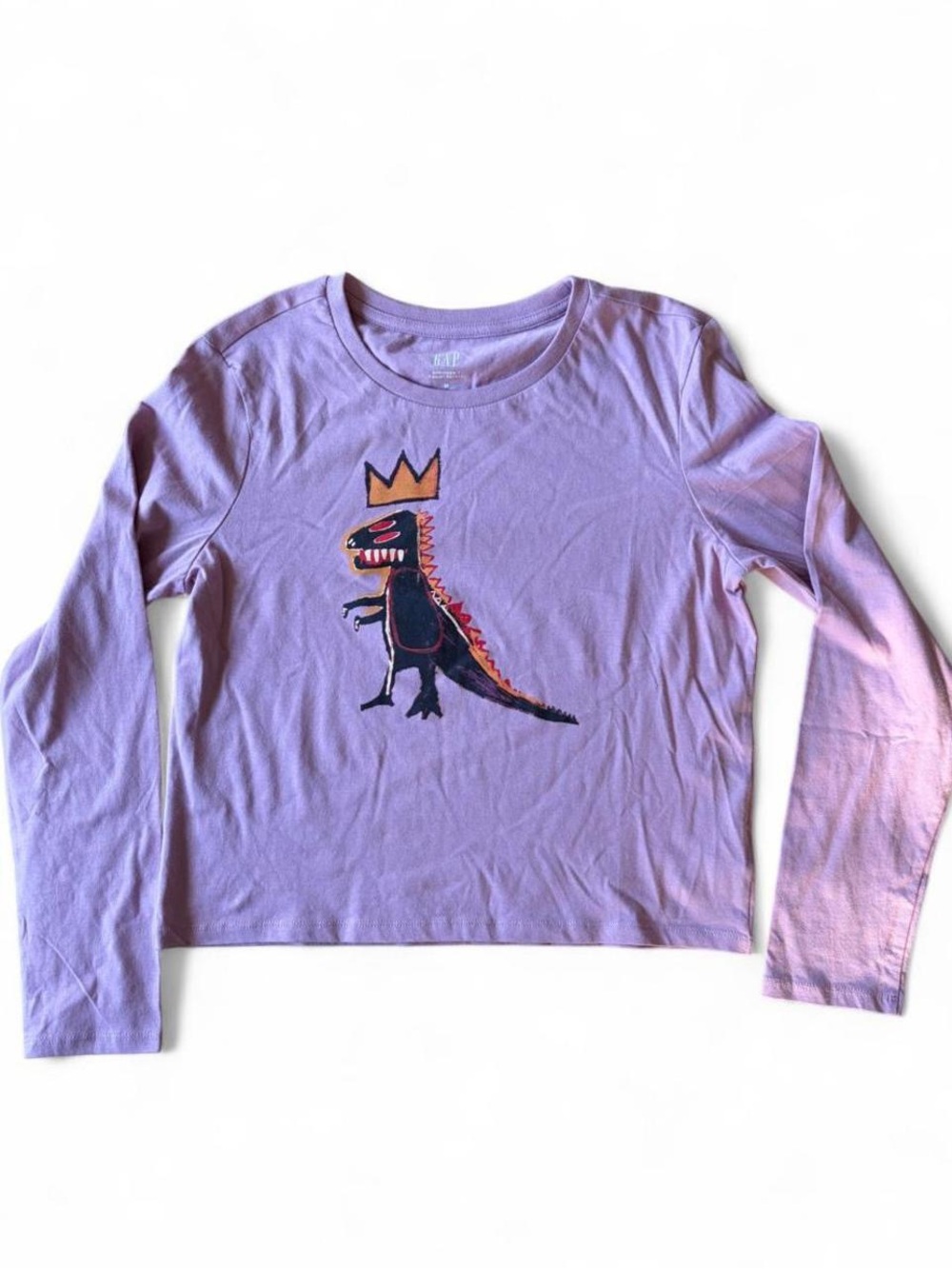 Gap x Basquiat Long-Sleeve Dino Graphic Tee, M